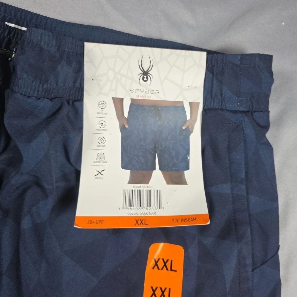 Spyder Men's Swim Shorts, Dark Blue, Size XXL NWT